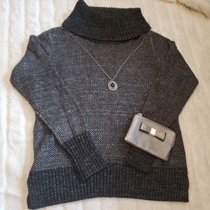 Gray Metallic Sweater